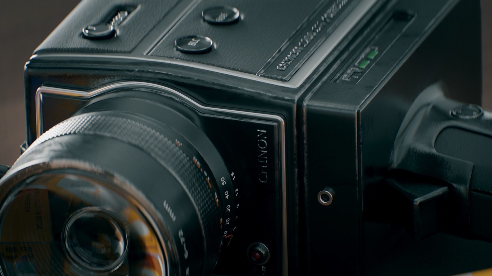 Chinon 8mm Film Camera Model and Scene 3D model_5