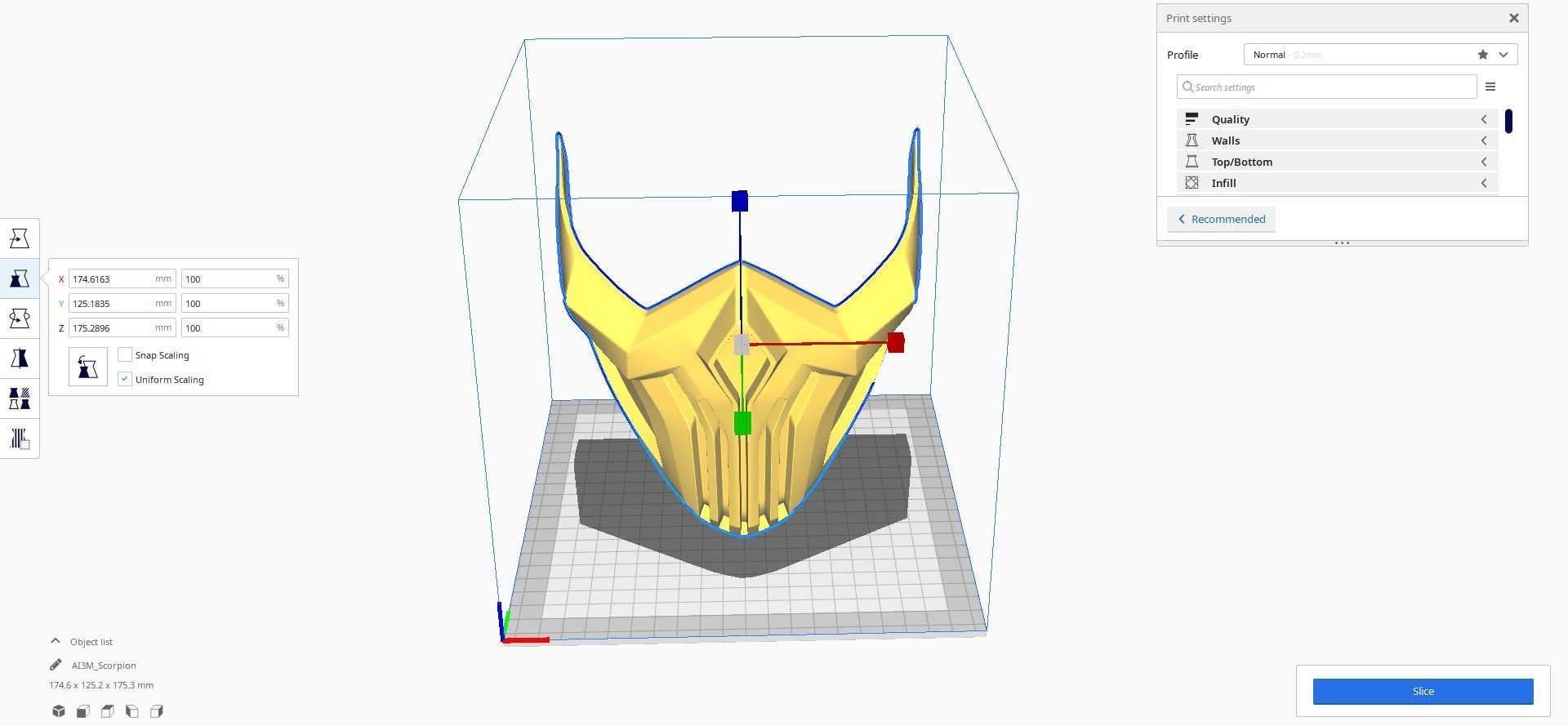 Scorpion Mask - MK 11 3D printing model  3D print model_8