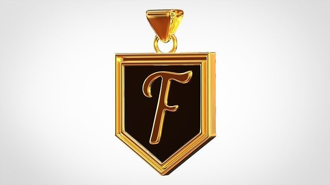 Letter F Pendant 3D print model