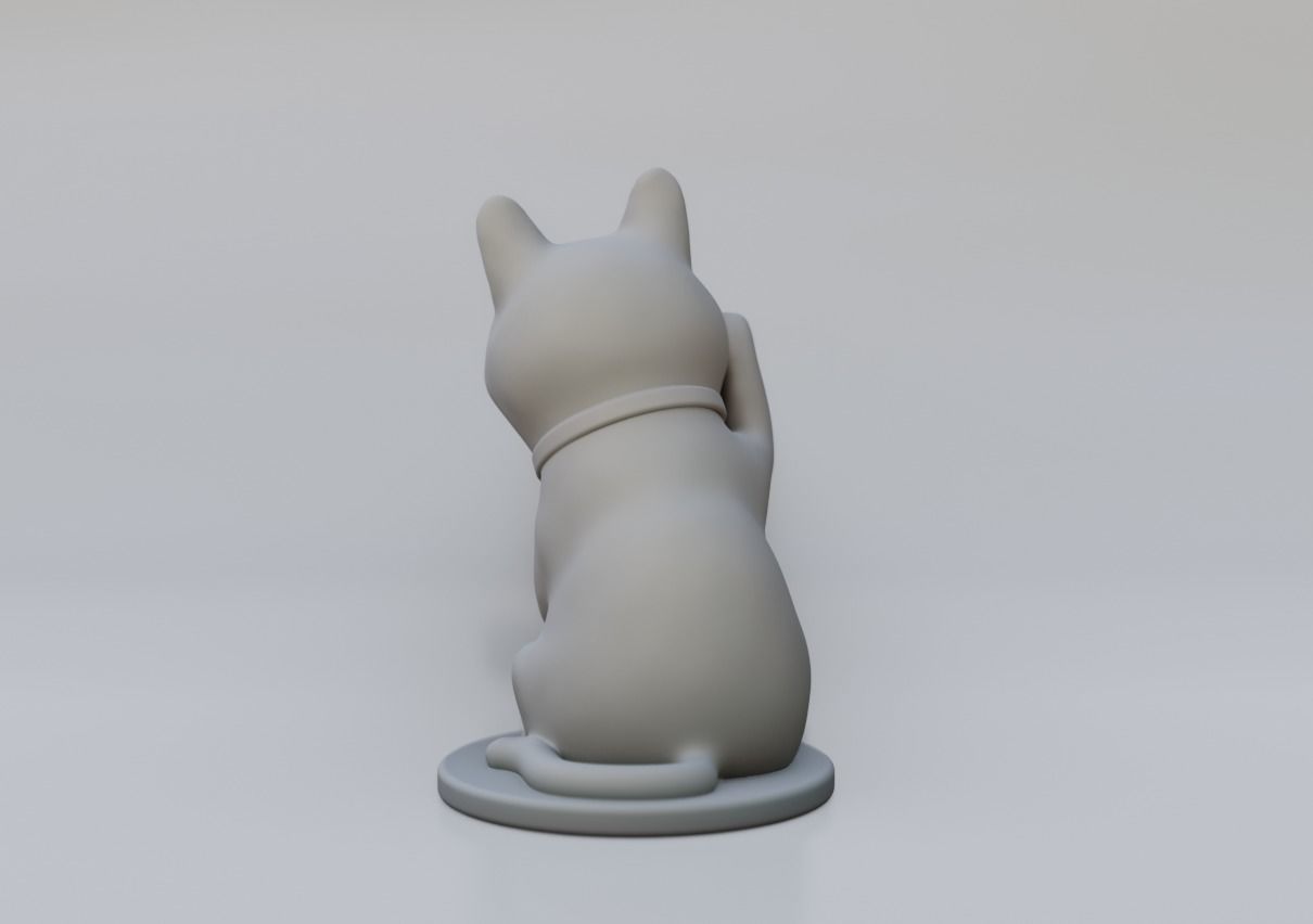 Maneki Cat 3D print model_8