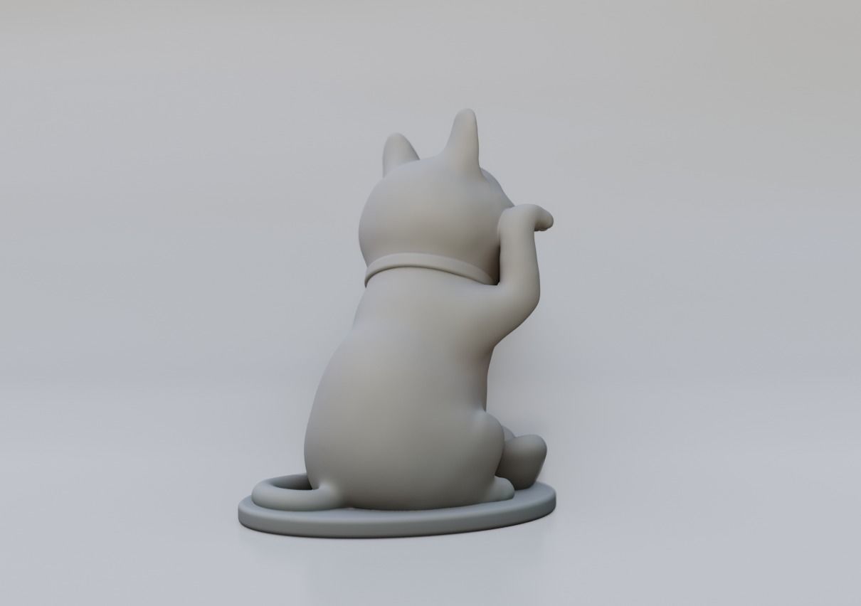 Maneki Cat 3D print model_4