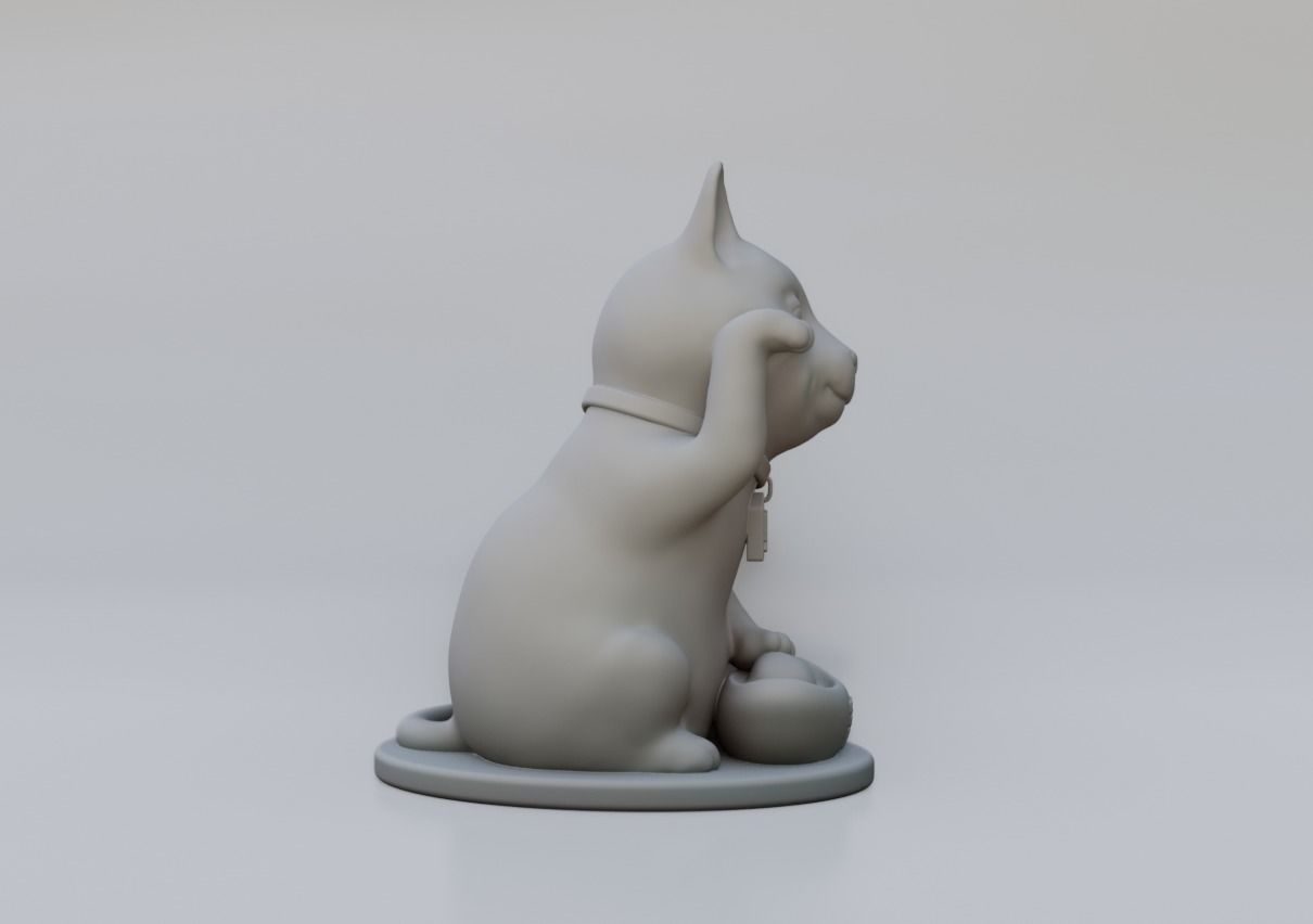 Maneki Cat 3D print model_6