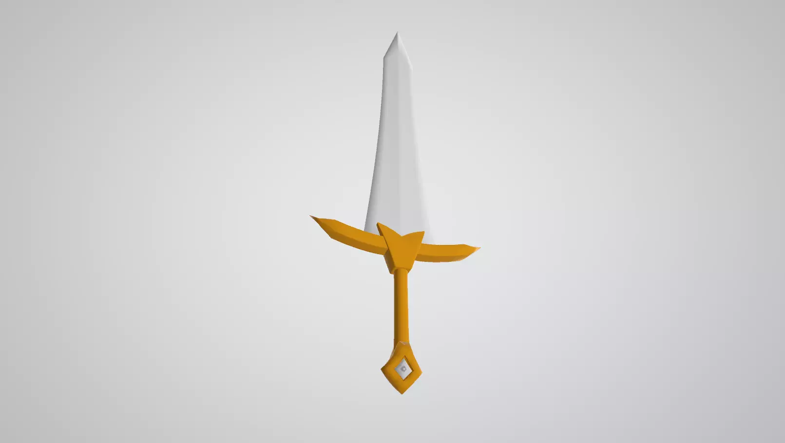 Low Poly Thick Sword Free 3D model