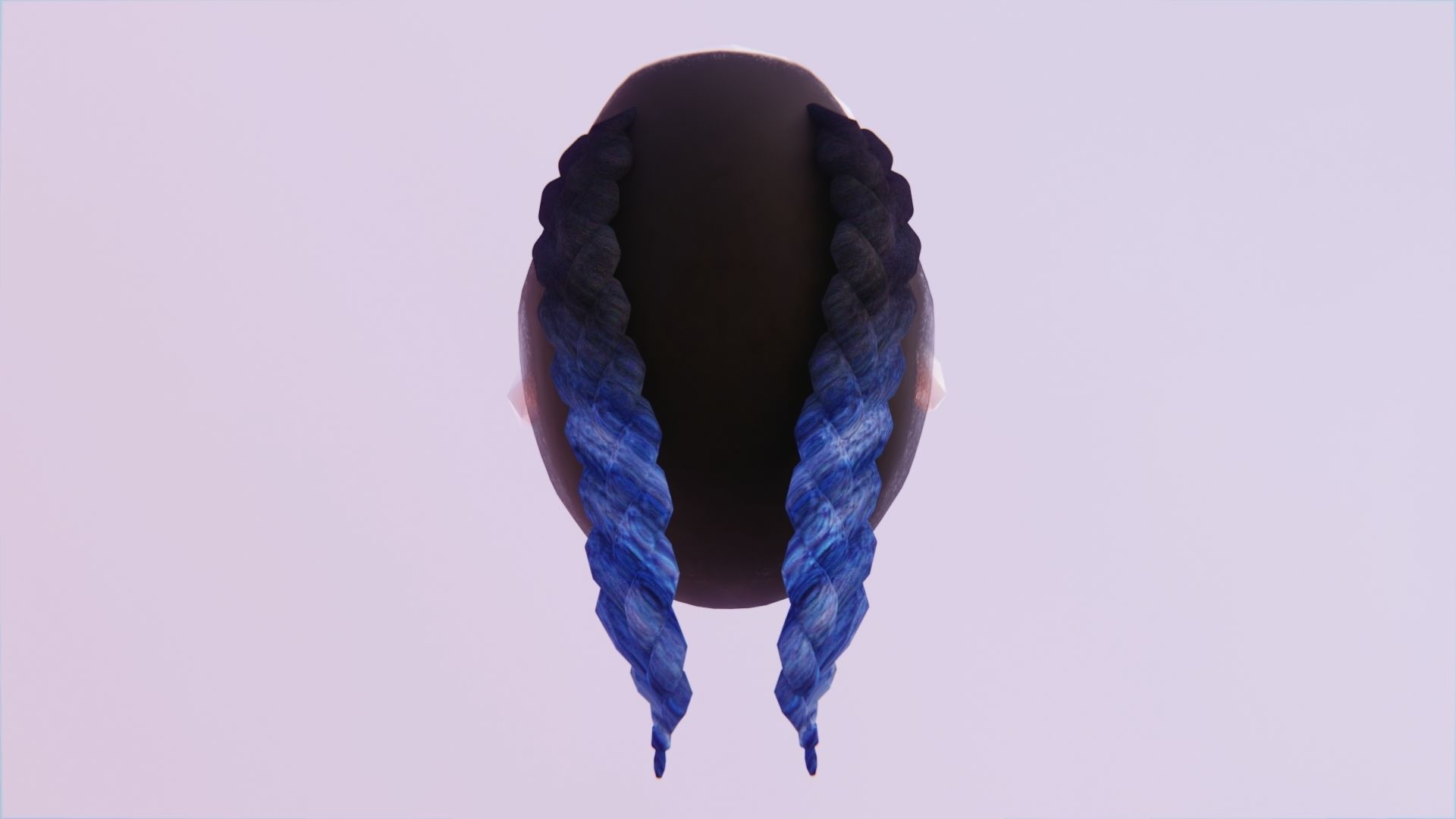 XXXtentacion Fishtail Braids Low-poly 3D model_1