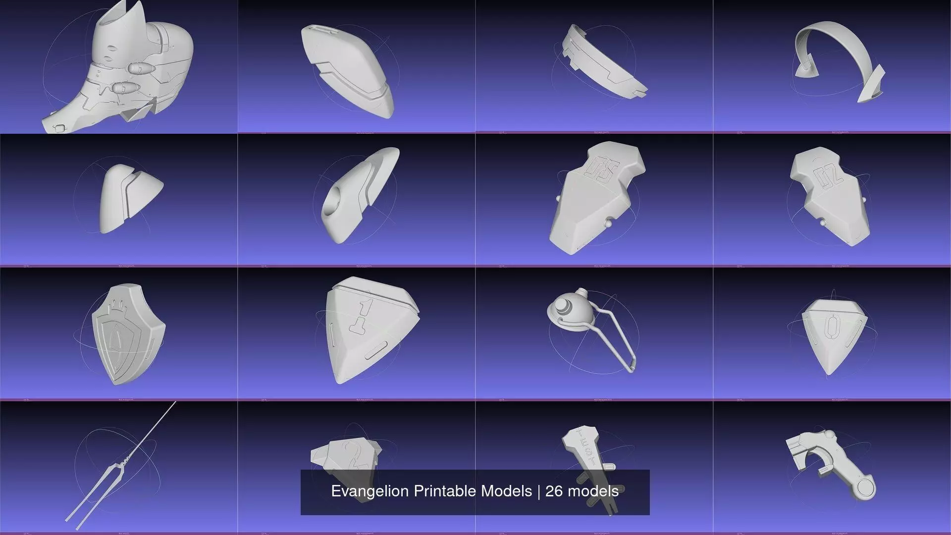 Evangelion Printable Models 3D Model Collection_1