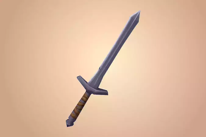 Stylized Hand-painted Sword