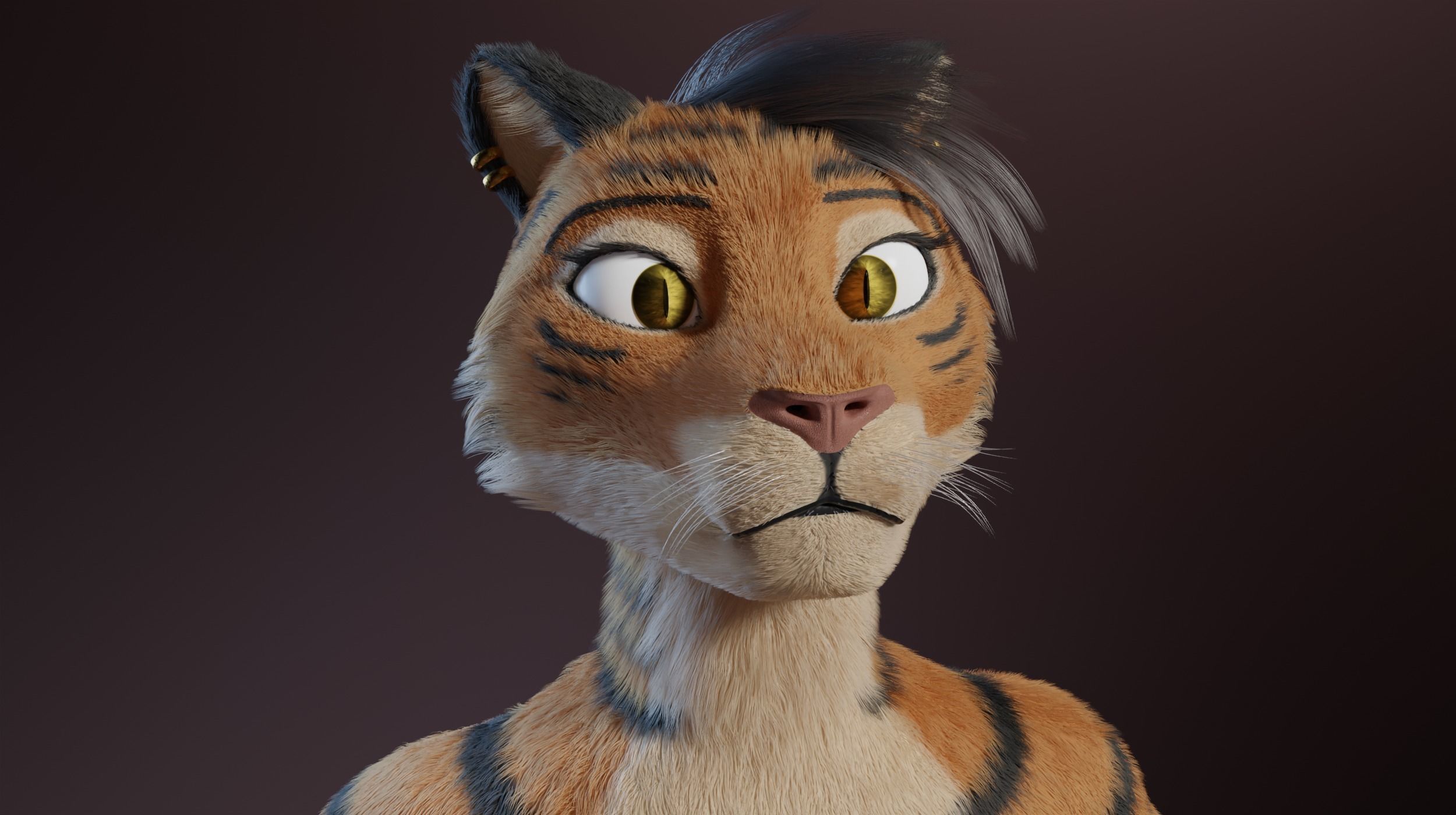 Morgana Anthro Tiger 3D model_43
