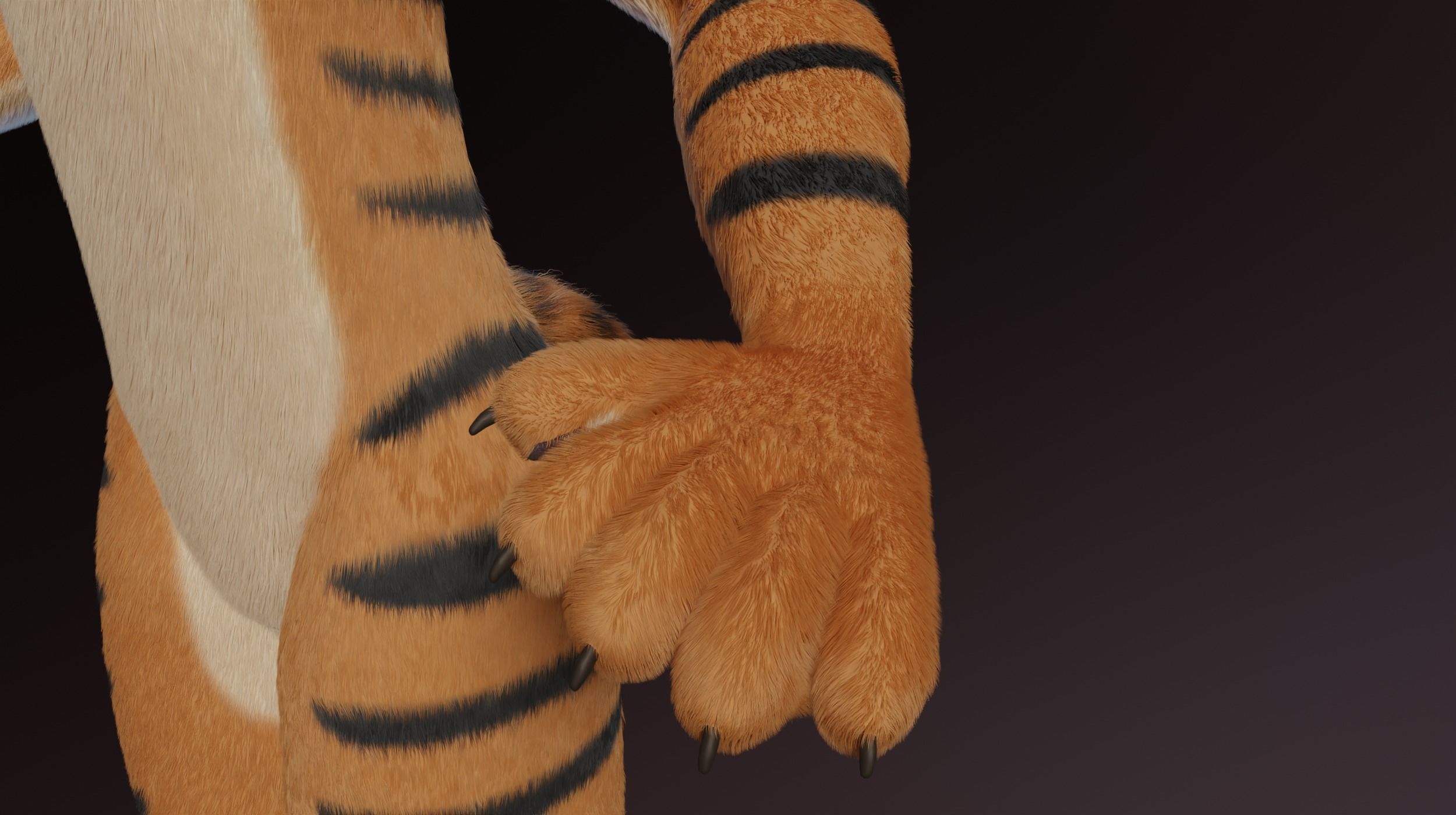 Morgana Anthro Tiger 3D model_11
