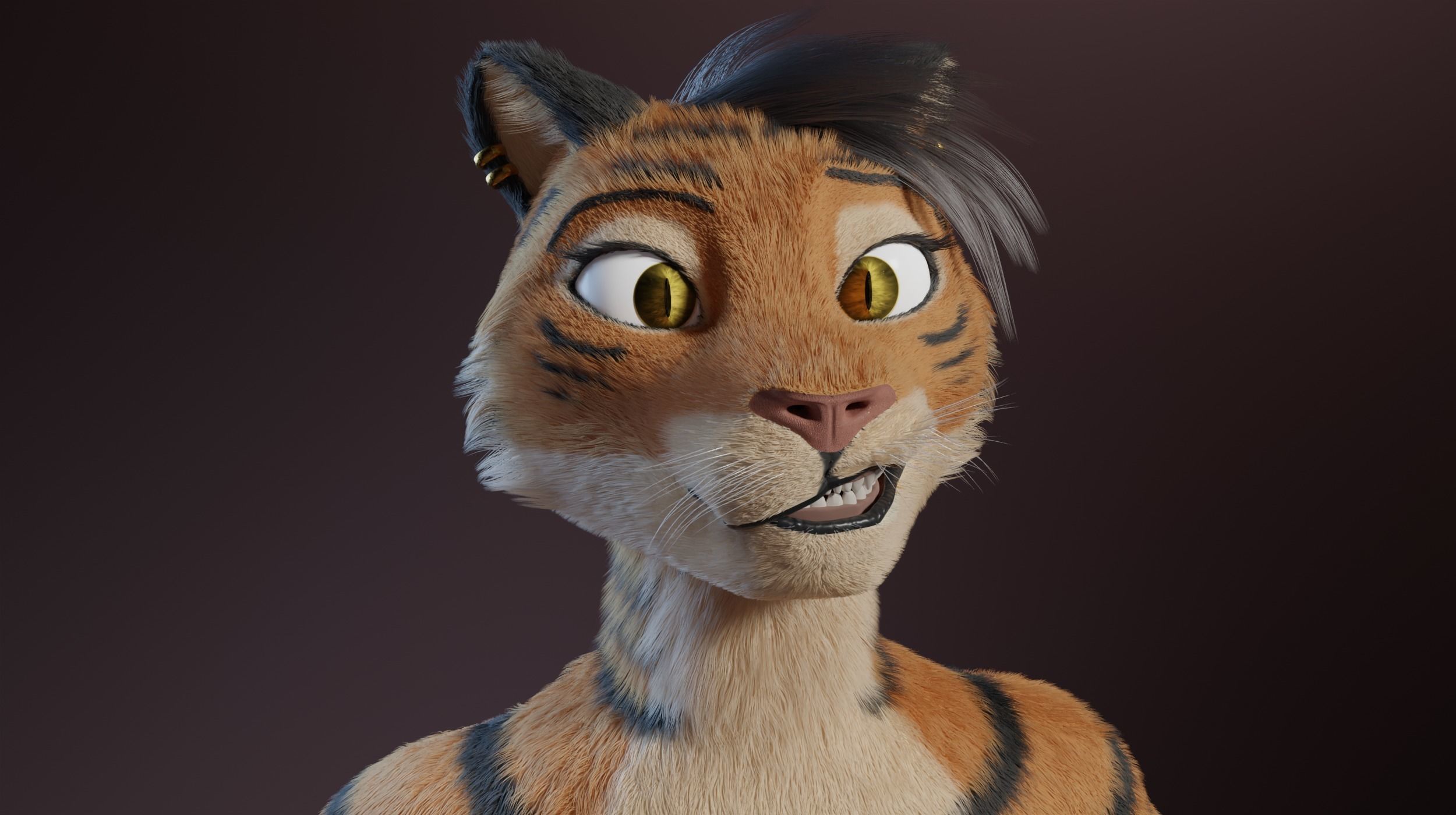 Morgana Anthro Tiger 3D model_41