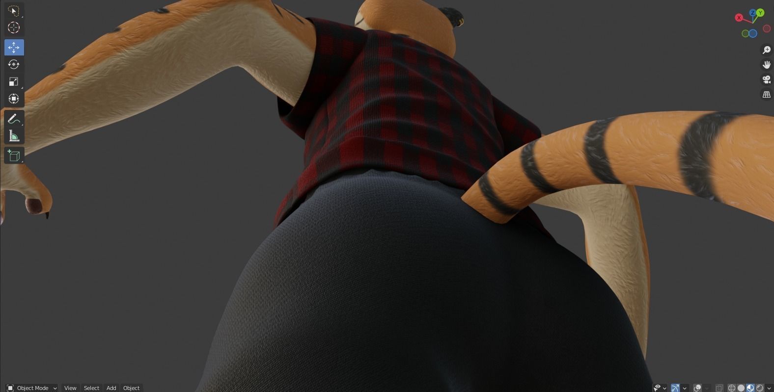 Morgana Anthro Tiger 3D model_86