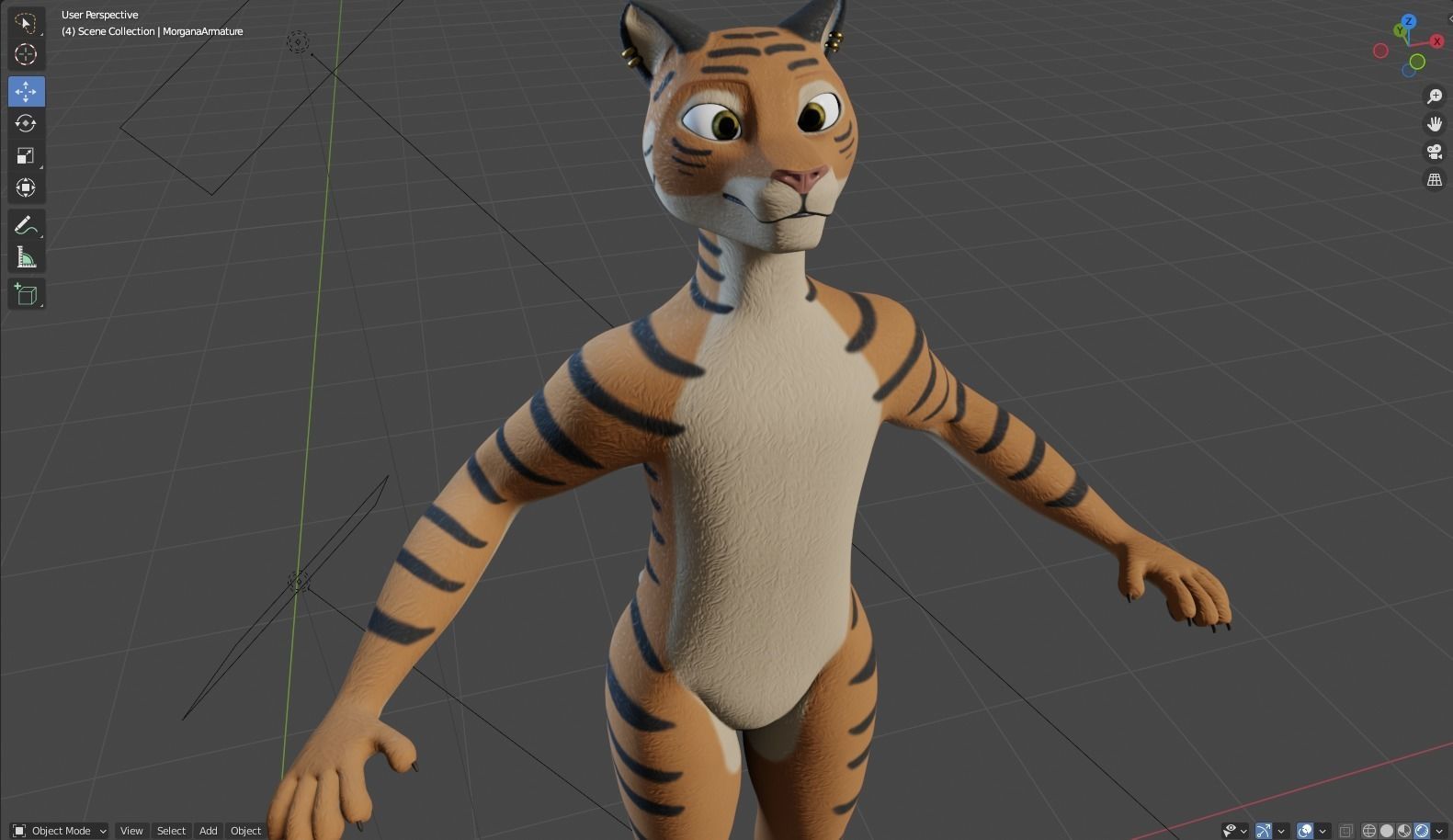 Morgana Anthro Tiger 3D model_65