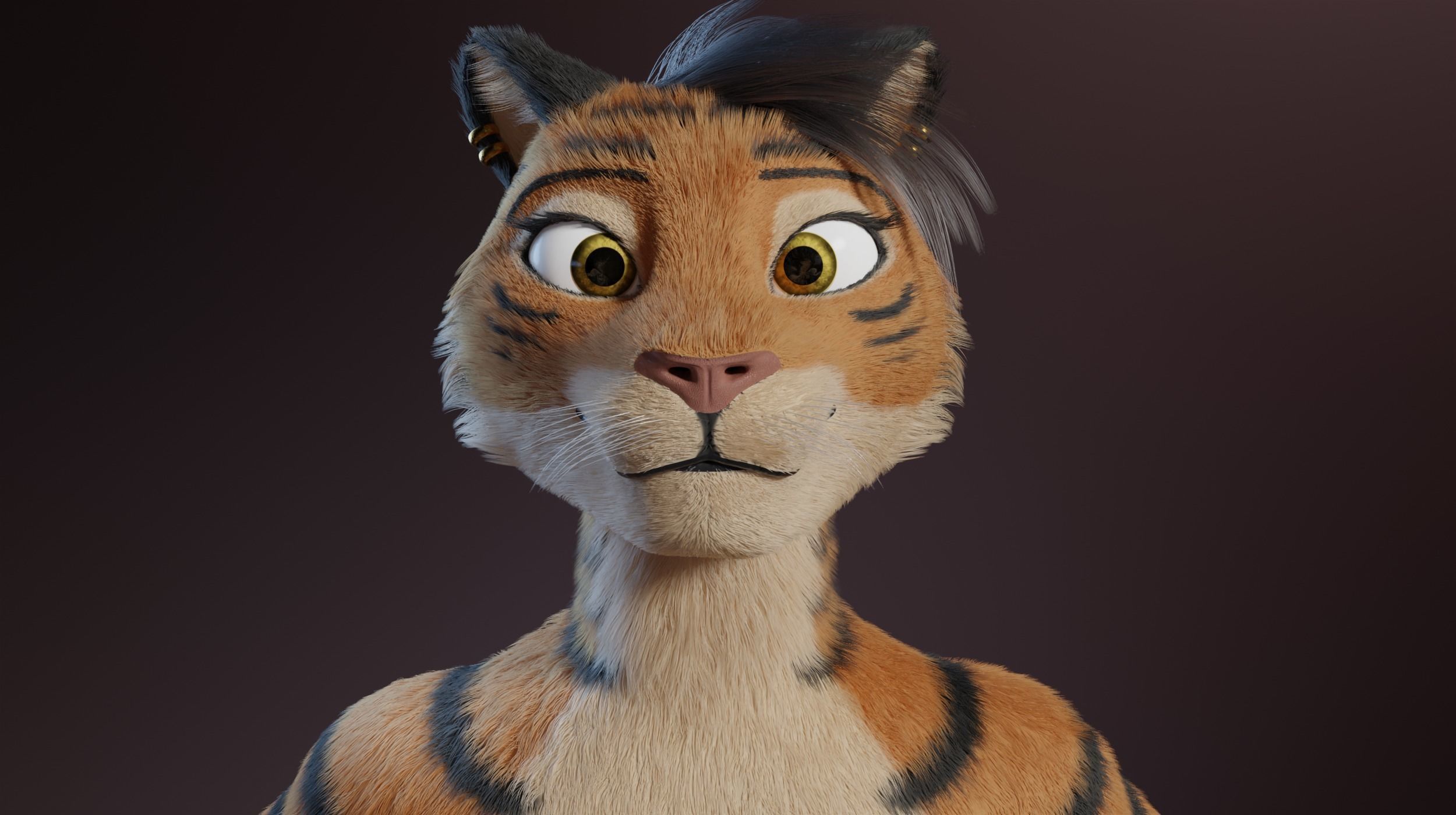 Morgana Anthro Tiger 3D model_3