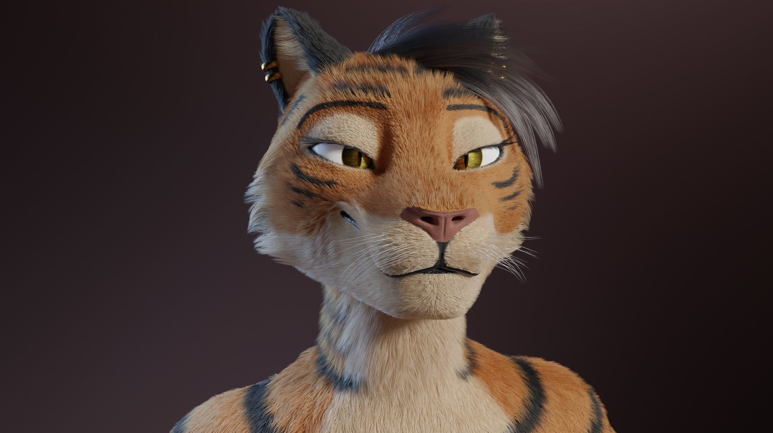 Morgana Anthro Tiger 3D model_42