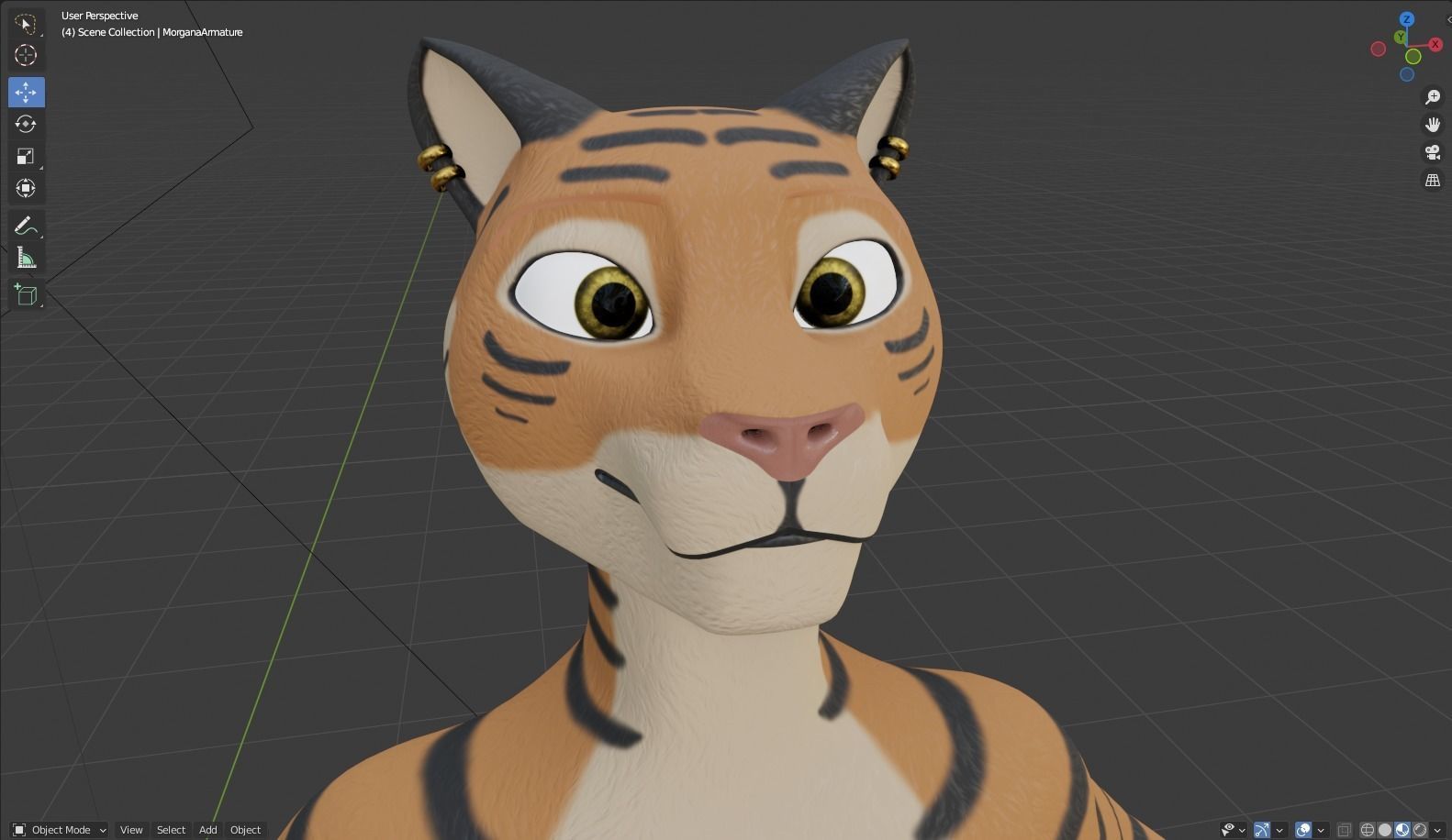 Morgana Anthro Tiger 3D model_64