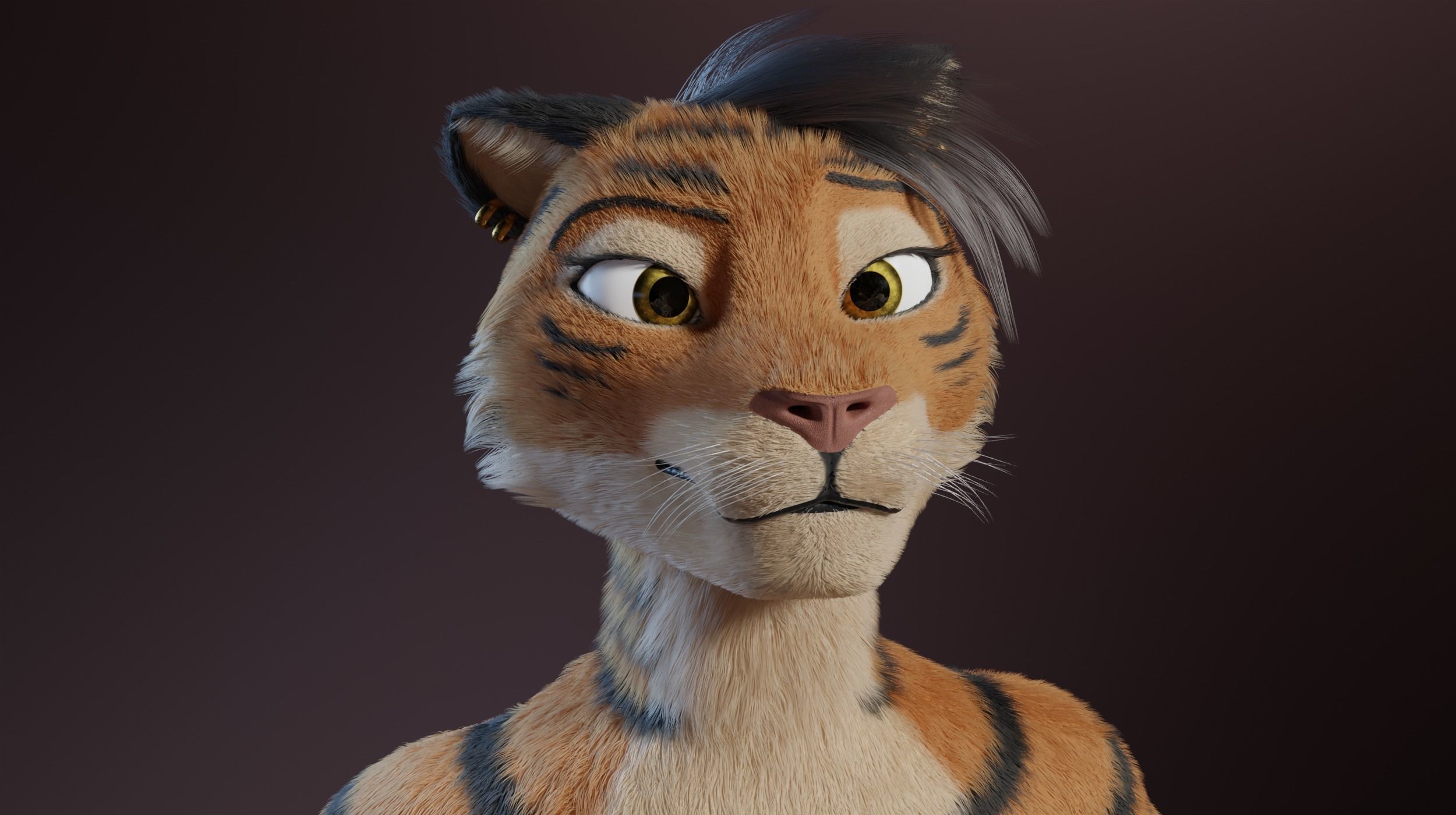 Morgana Anthro Tiger 3D model_39