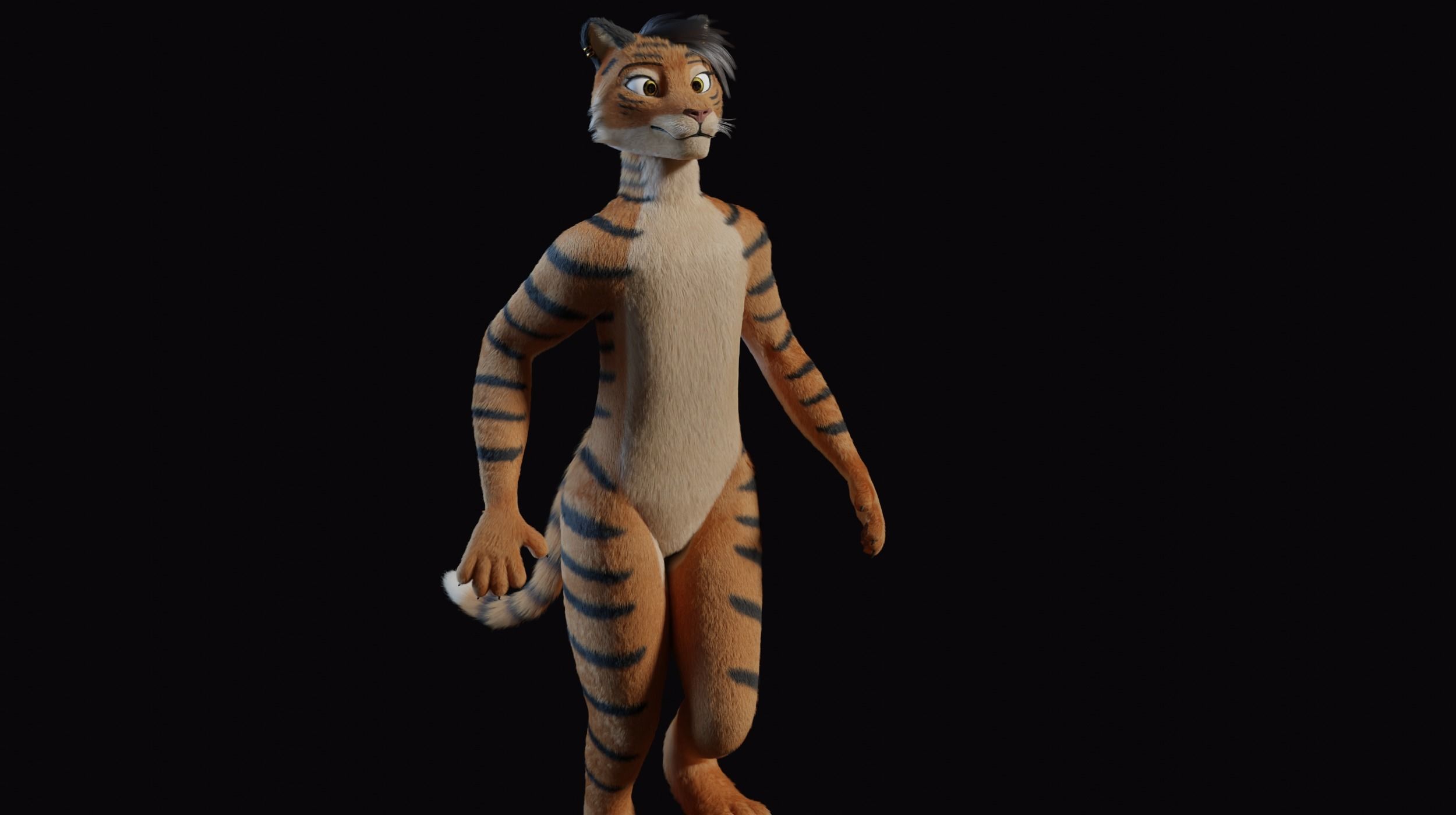 Morgana Anthro Tiger 3D model_20