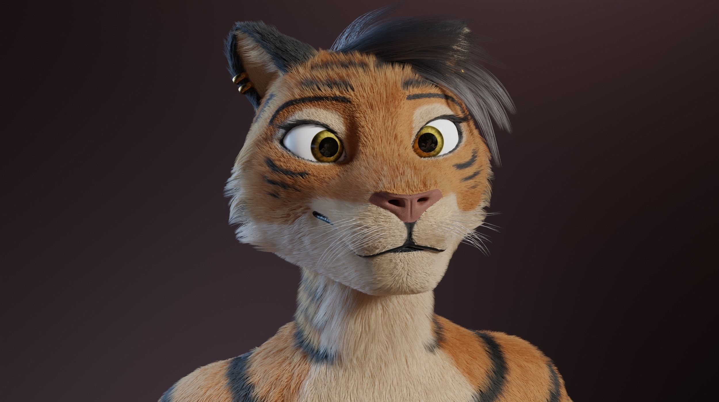 Morgana Anthro Tiger 3D model_38
