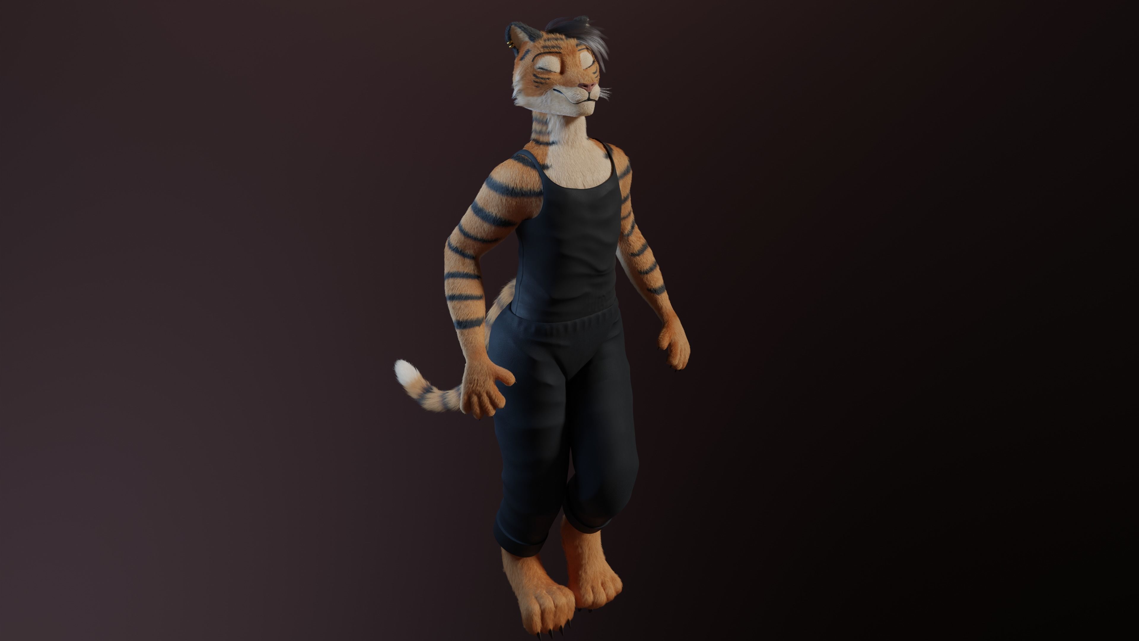 Morgana Anthro Tiger 3D model_34