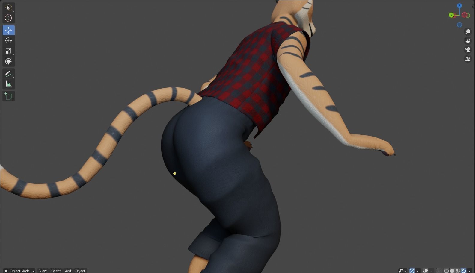 Morgana Anthro Tiger 3D model_90