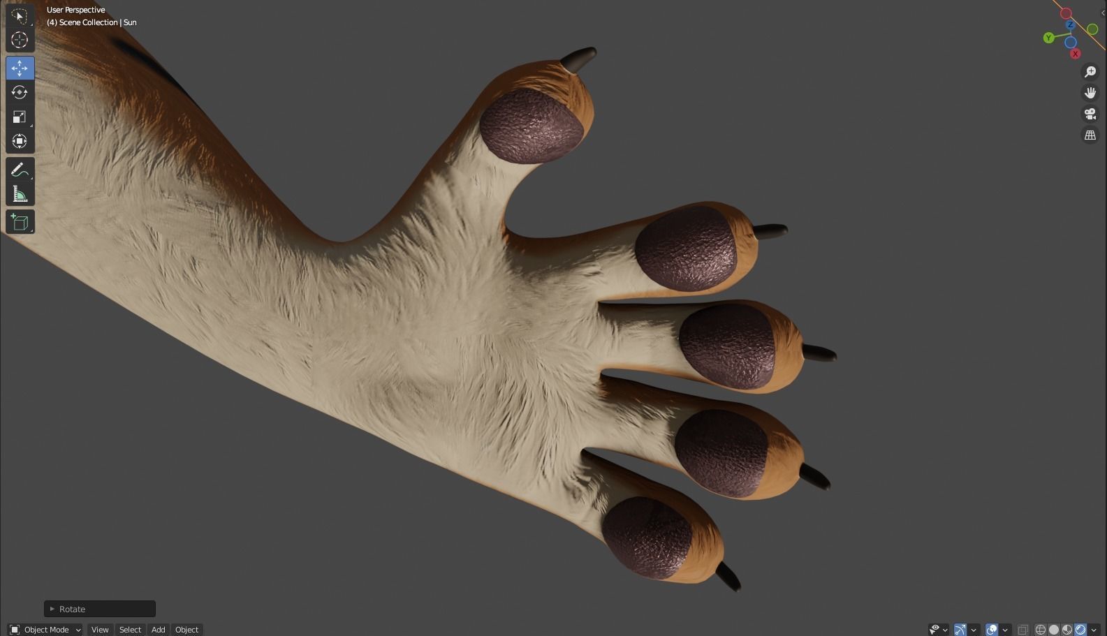 Morgana Anthro Tiger 3D model_70