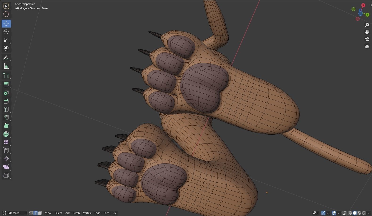 Morgana Anthro Tiger 3D model_62