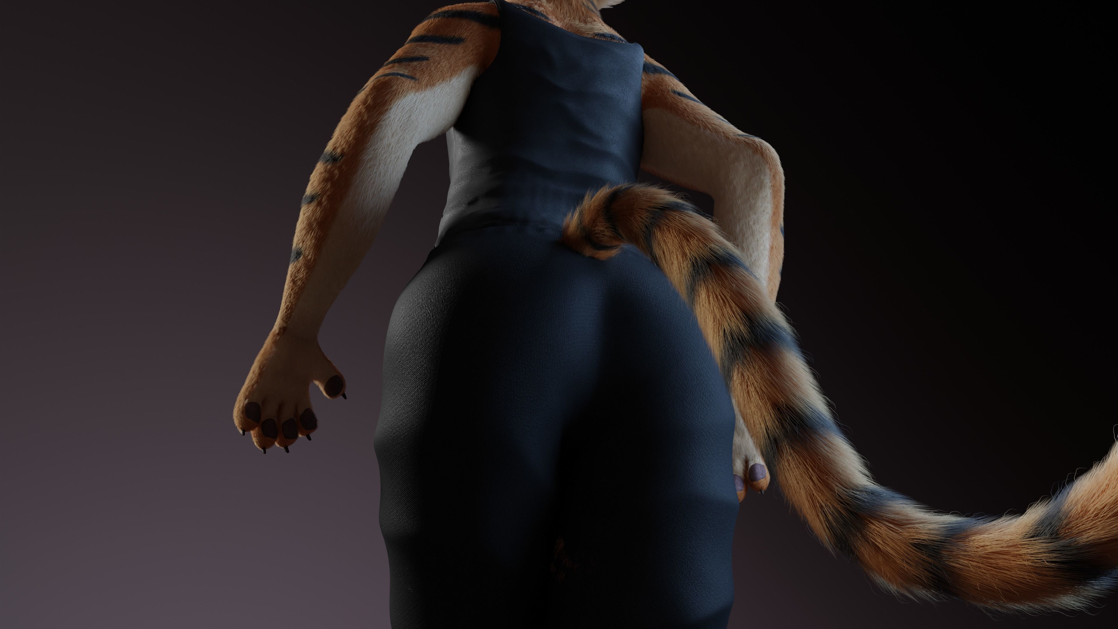 Morgana Anthro Tiger 3D model_37