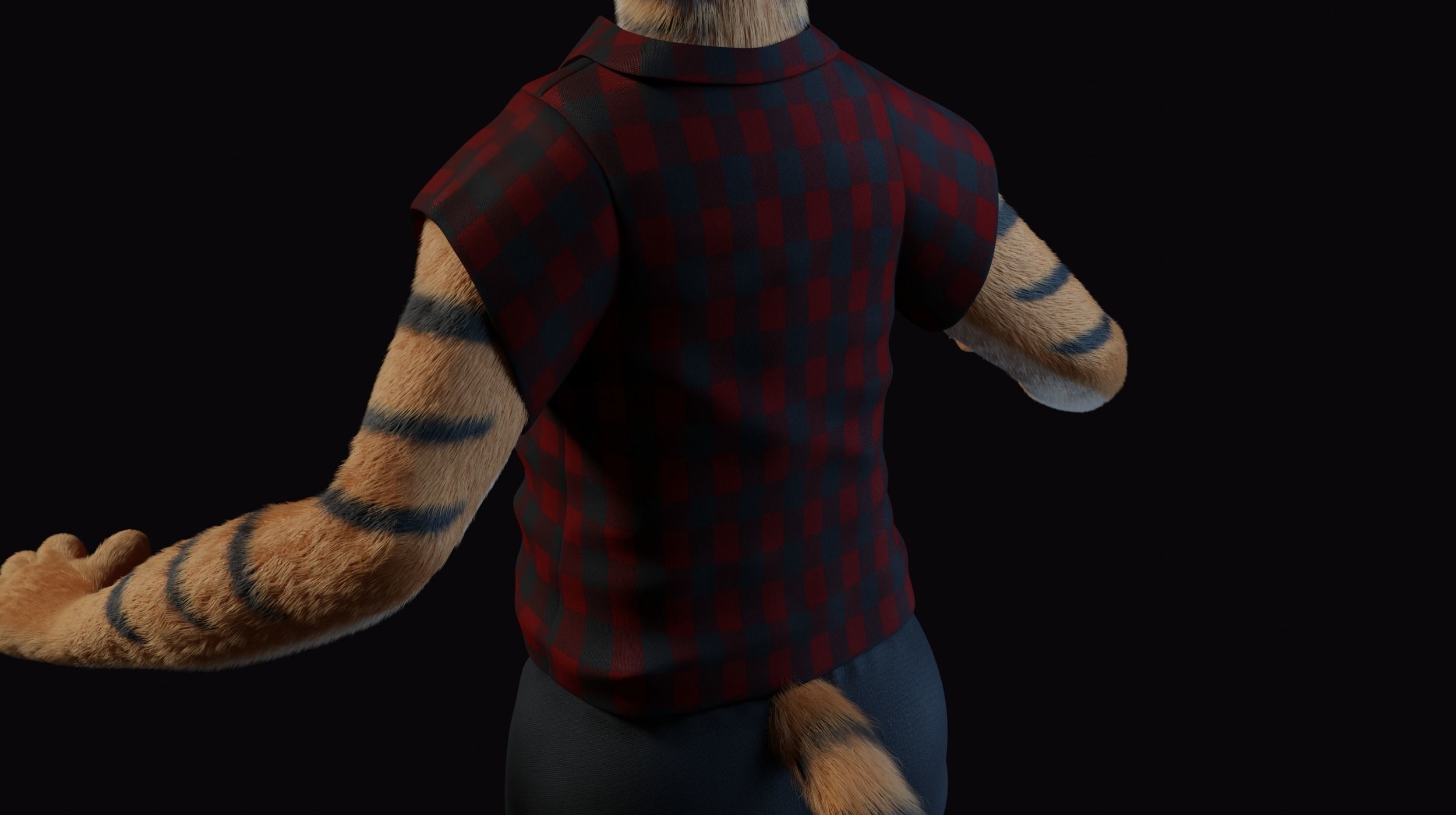 Morgana Anthro Tiger 3D model_32