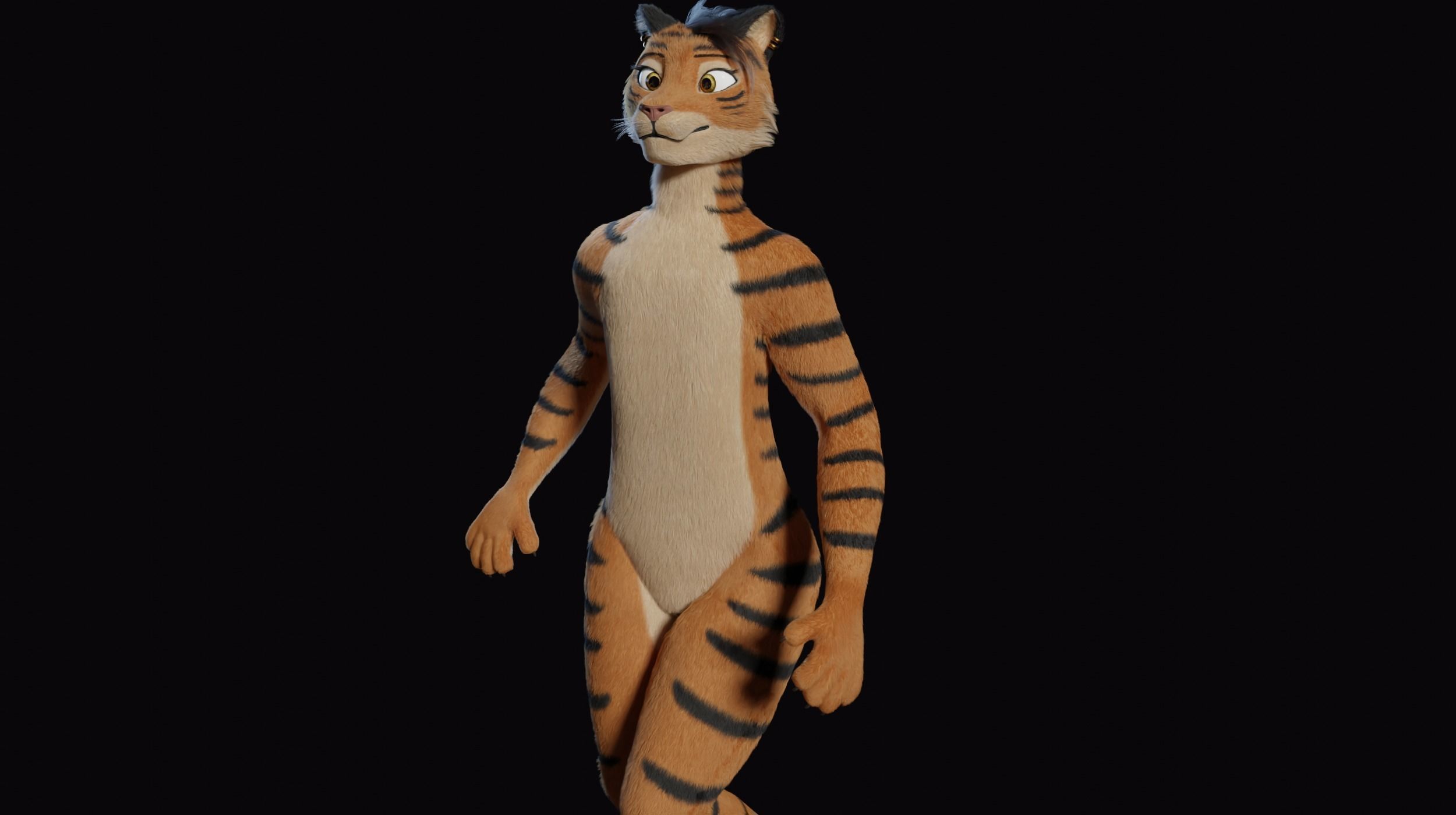 Morgana Anthro Tiger 3D model_19
