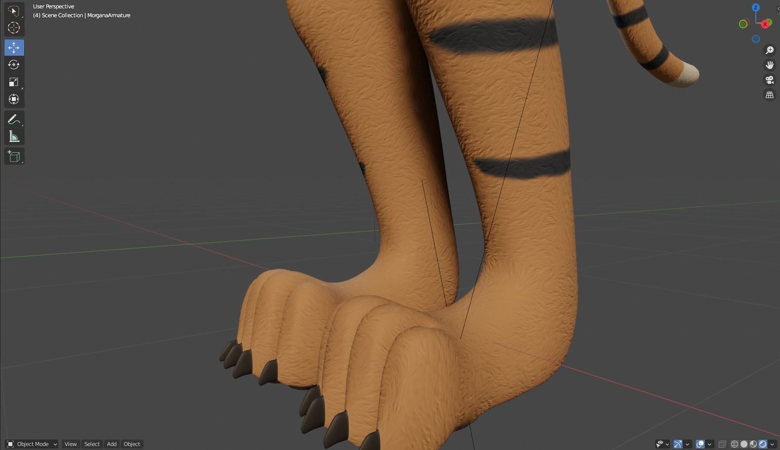 Morgana Anthro Tiger 3D model_68