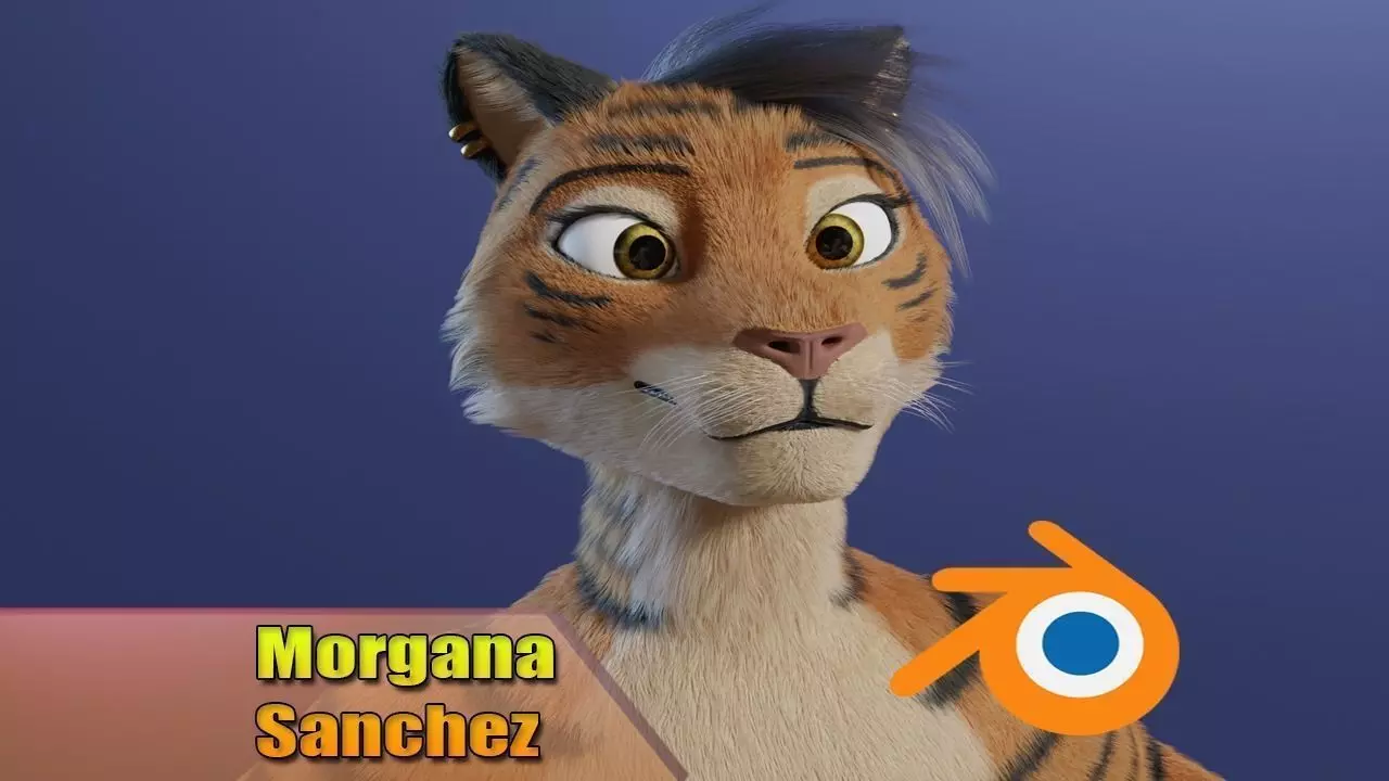 Morgana Anthro Tiger 3D model_0
