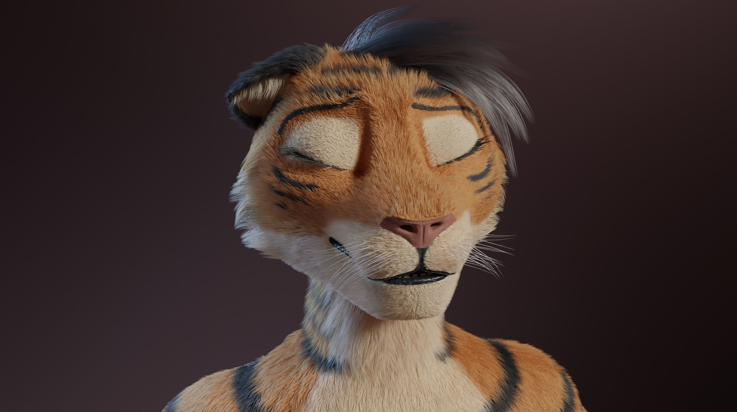 Morgana Anthro Tiger 3D model_44