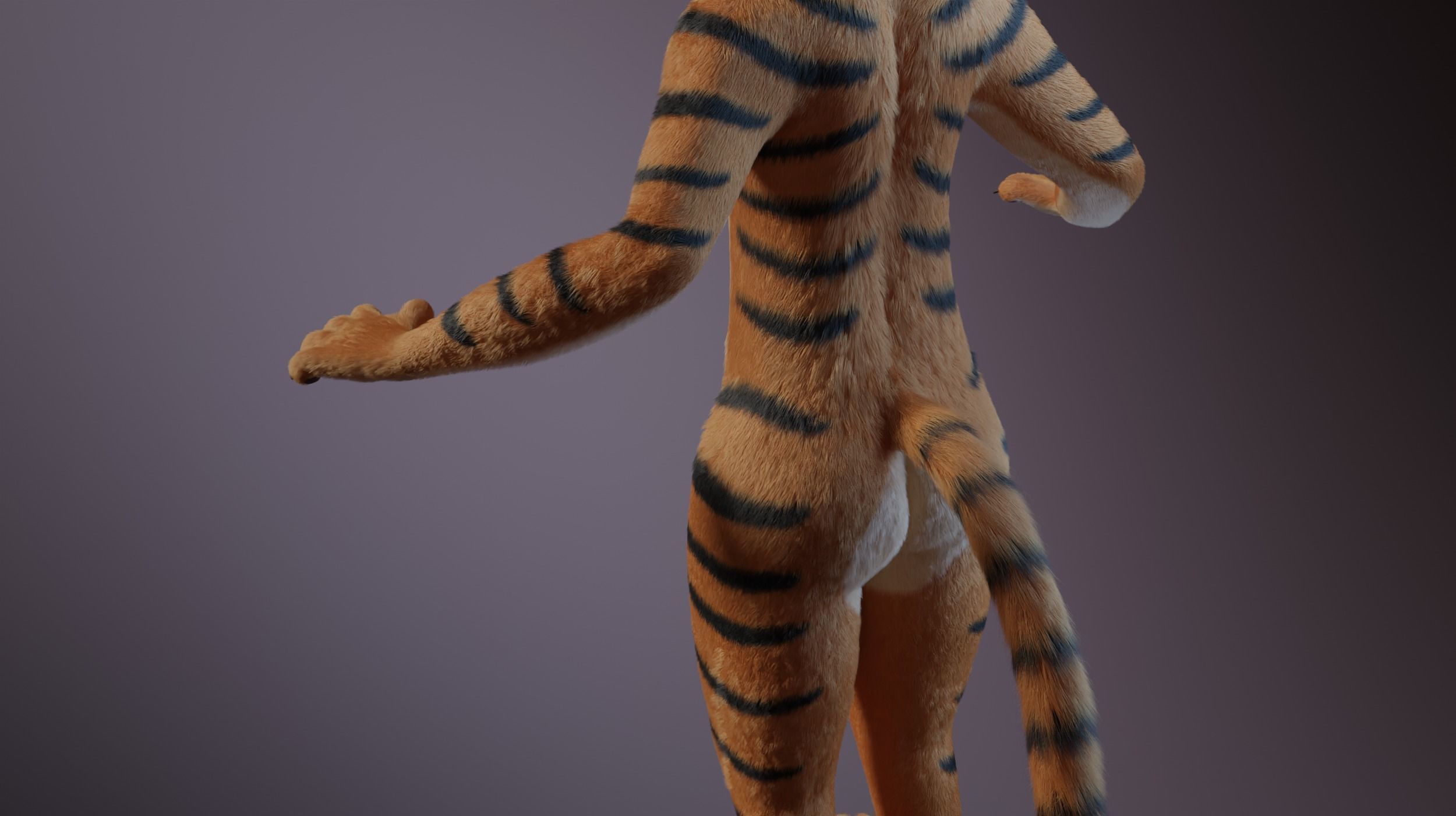 Morgana Anthro Tiger 3D model_9