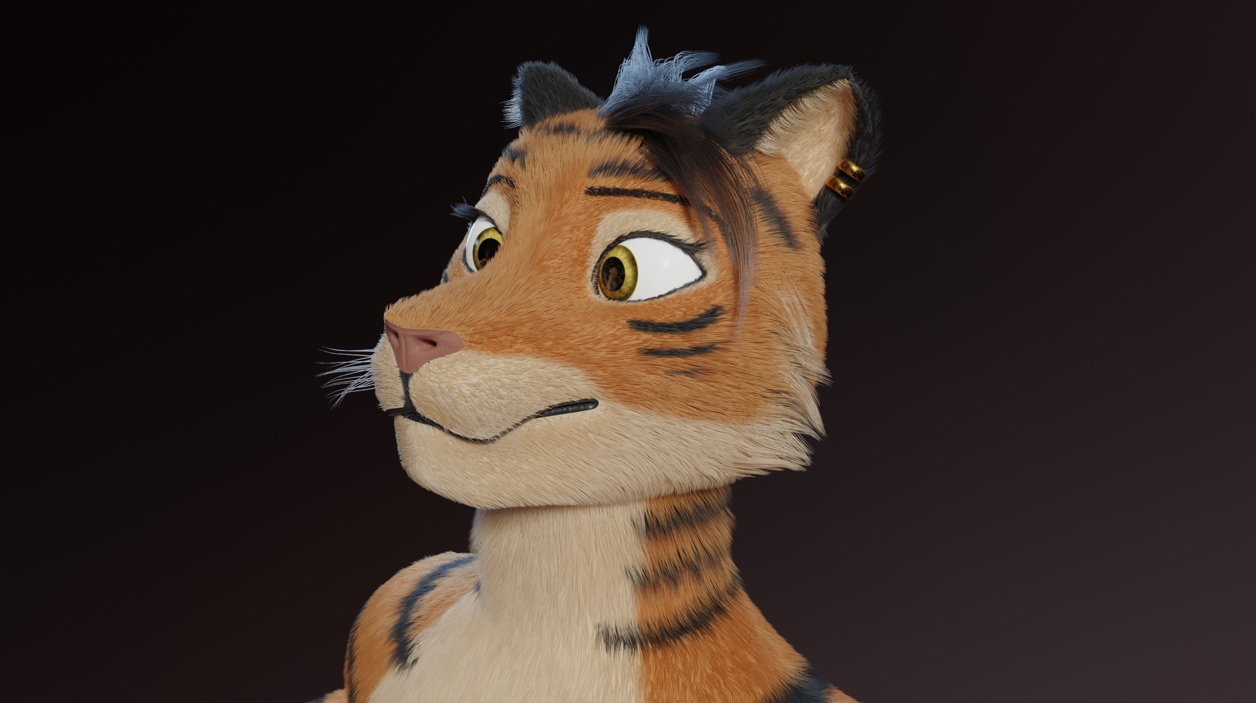 Morgana Anthro Tiger 3D model_4