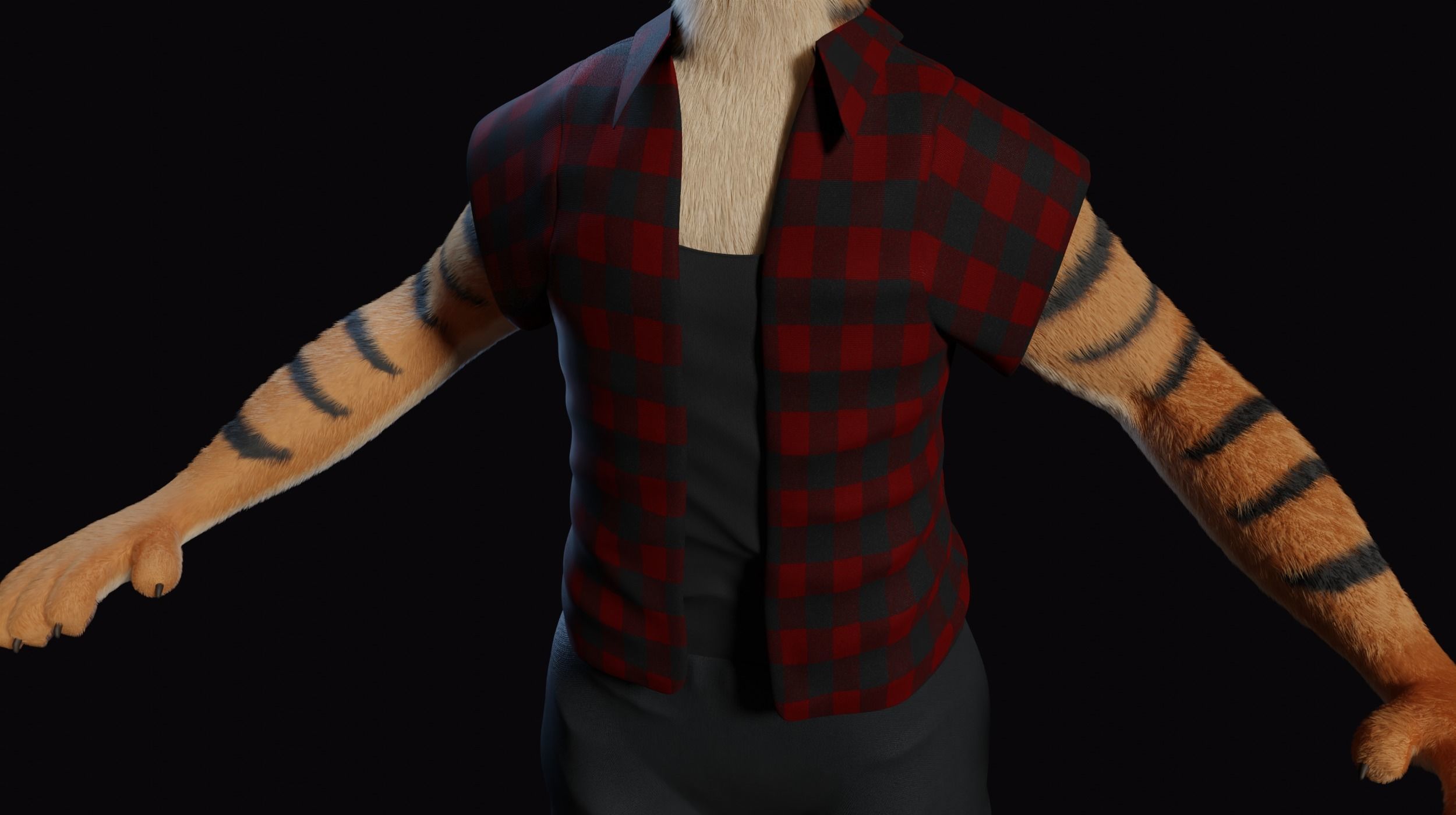 Morgana Anthro Tiger 3D model_33