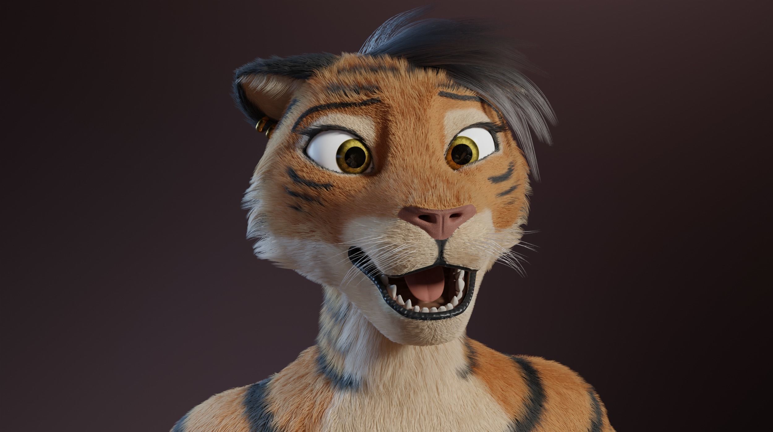 Morgana Anthro Tiger 3D model_40