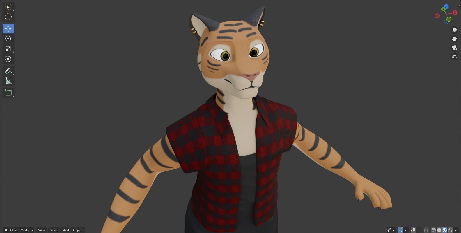 Morgana Anthro Tiger 3D model_84