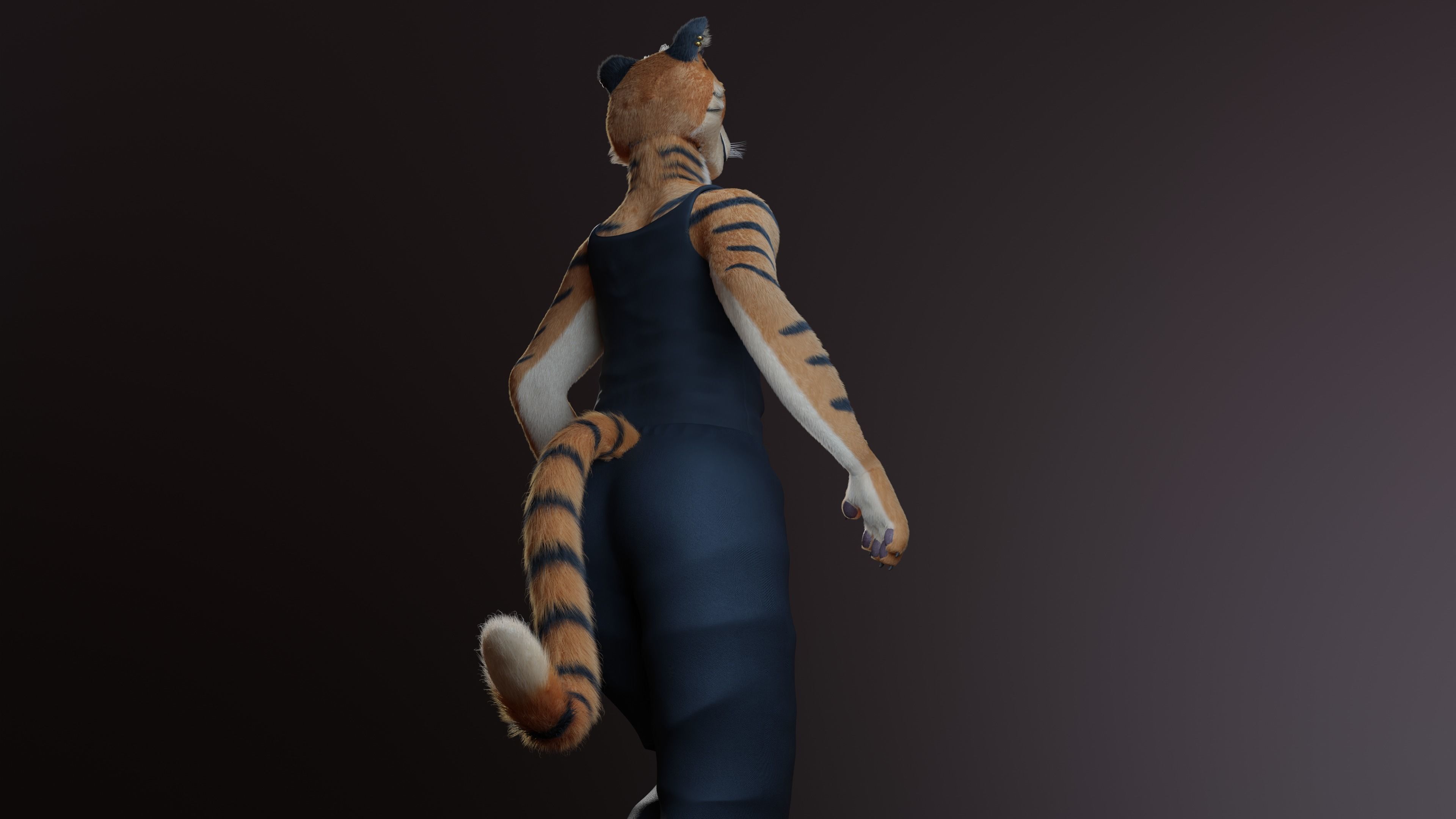 Morgana Anthro Tiger 3D model_36