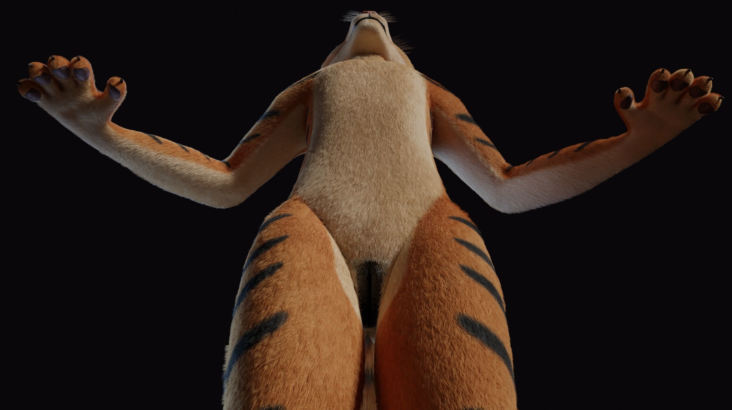 Morgana Anthro Tiger 3D model_15