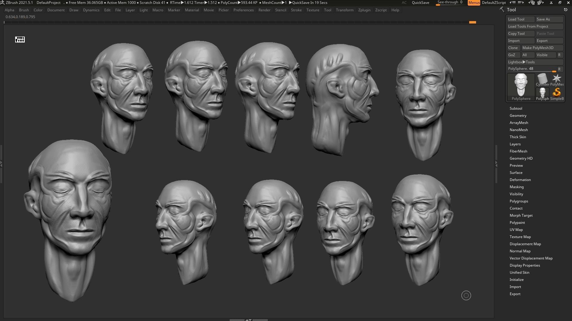 human head modern sculpture 3d print model 119 3D print model_2