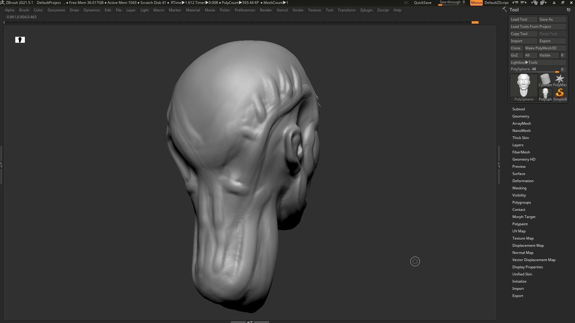 human head modern sculpture 3d print model 119 3D print model_8