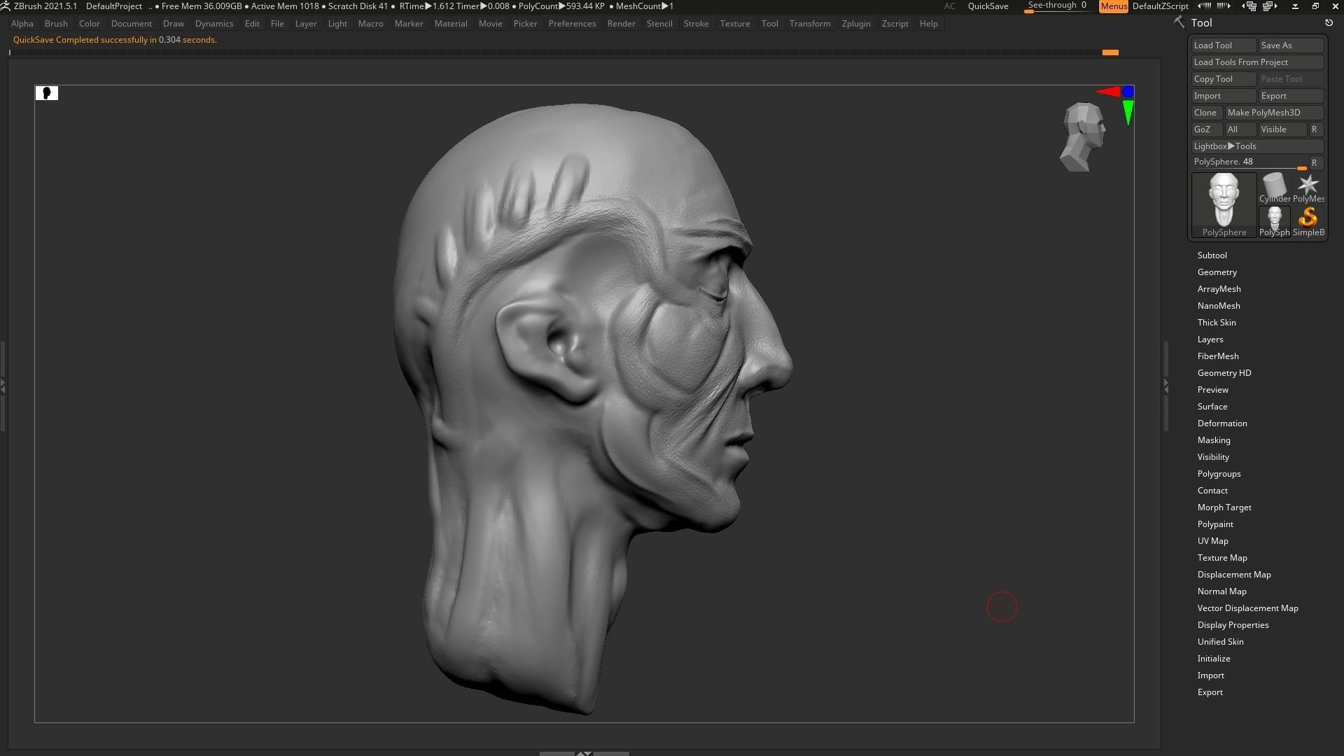 human head modern sculpture 3d print model 119 3D print model_6