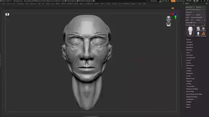 human head modern sculpture 3d print model 119 3D print model