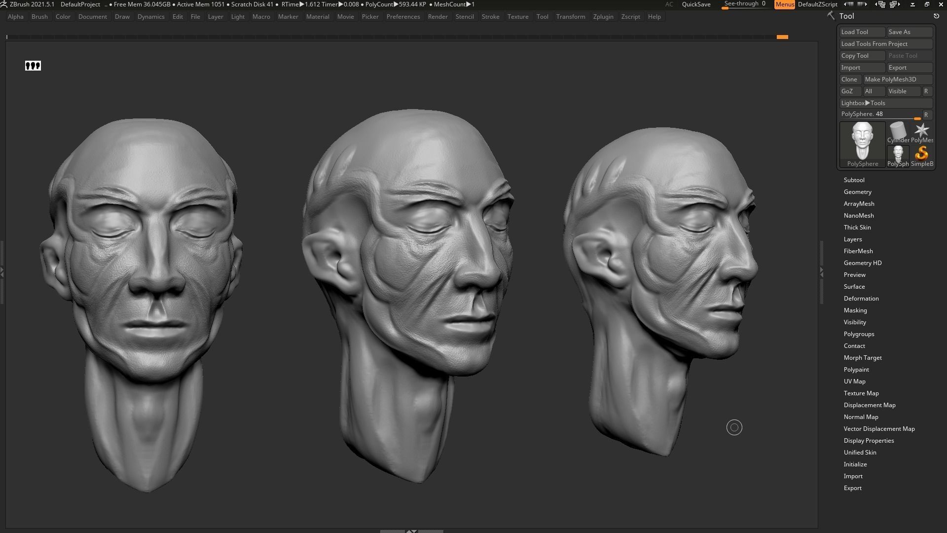 human head modern sculpture 3d print model 119 3D print model_1