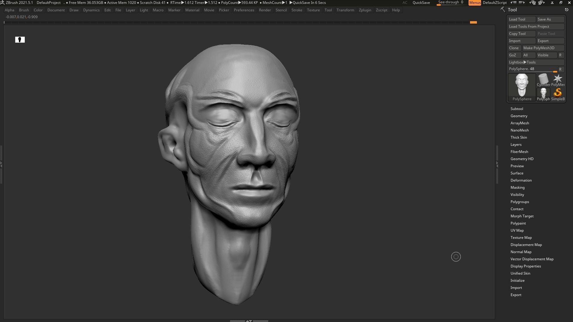 human head modern sculpture 3d print model 119 3D print model_3