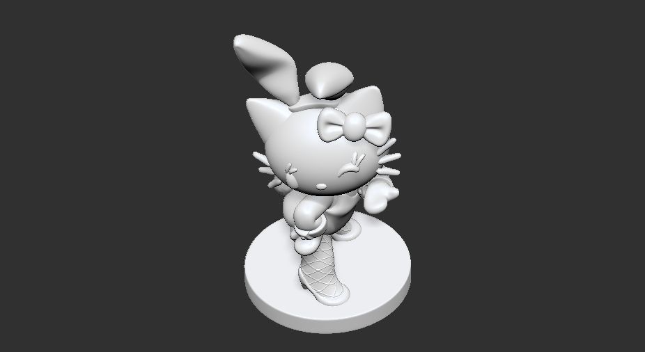 HELLO KITTY BUNNY GIRL 3D print model_5