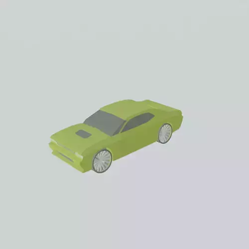 low poly dodge challenger