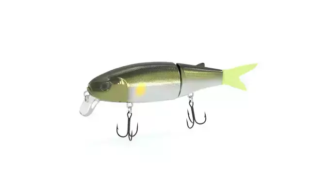 Swimbait fishing lure - natural color 3D model