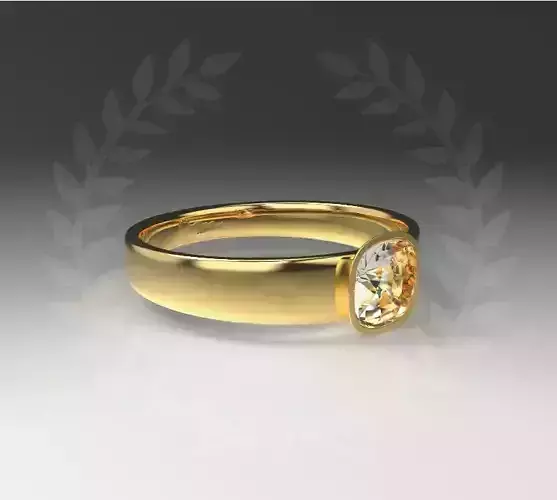 Cushion Engagement single stone