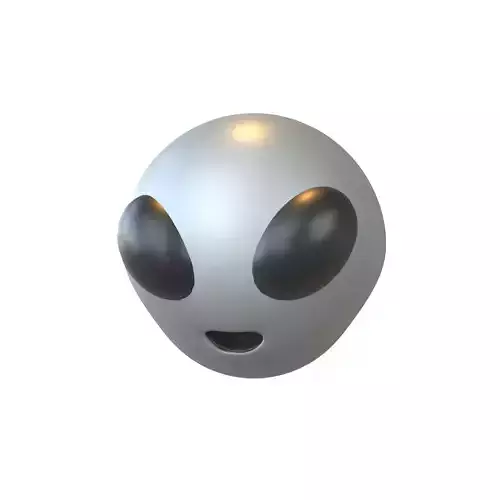 Alien Head v1 001 Low-poly 3D model