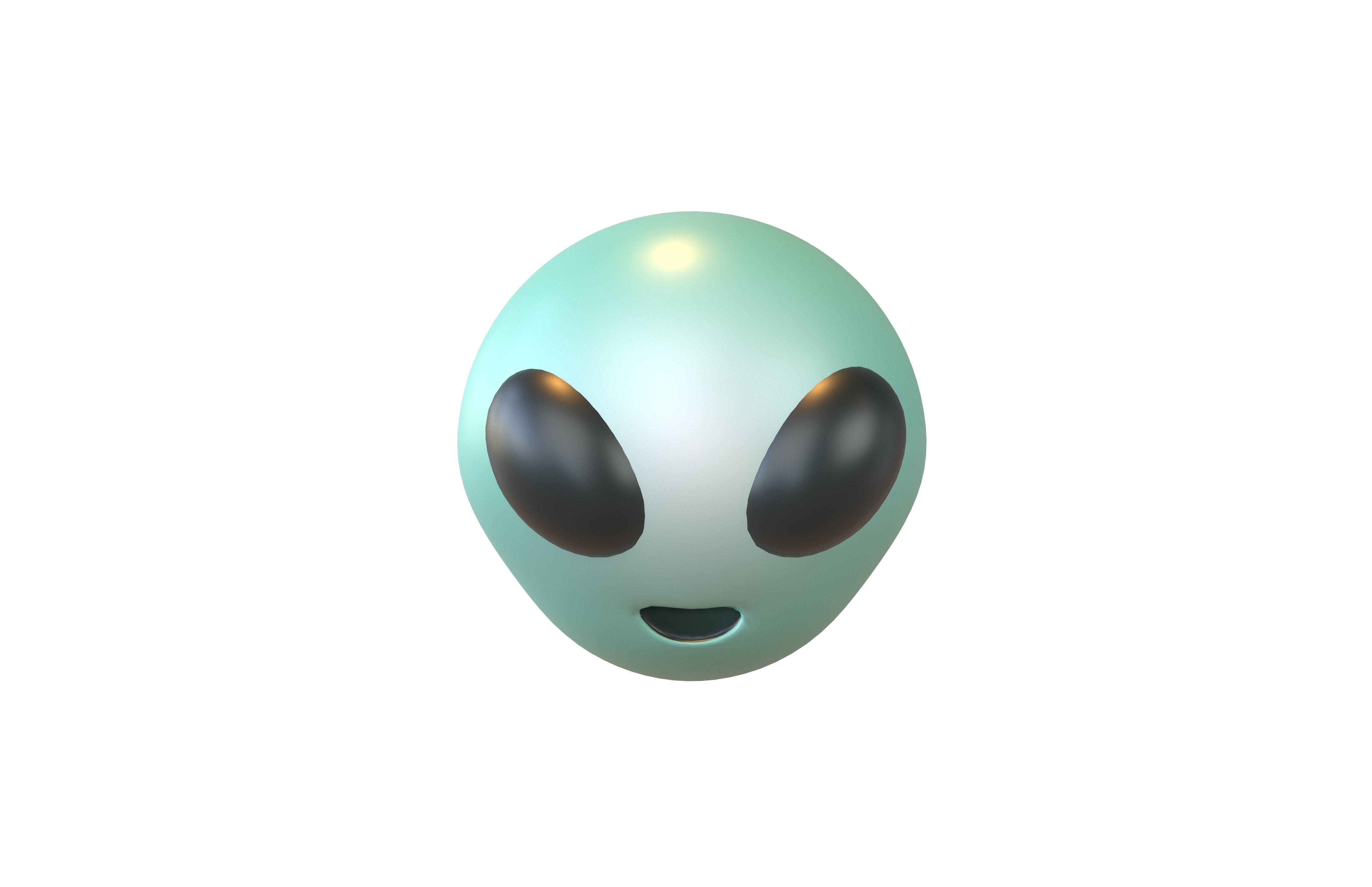 Alien Head v1 003 Low-poly 3D model_1